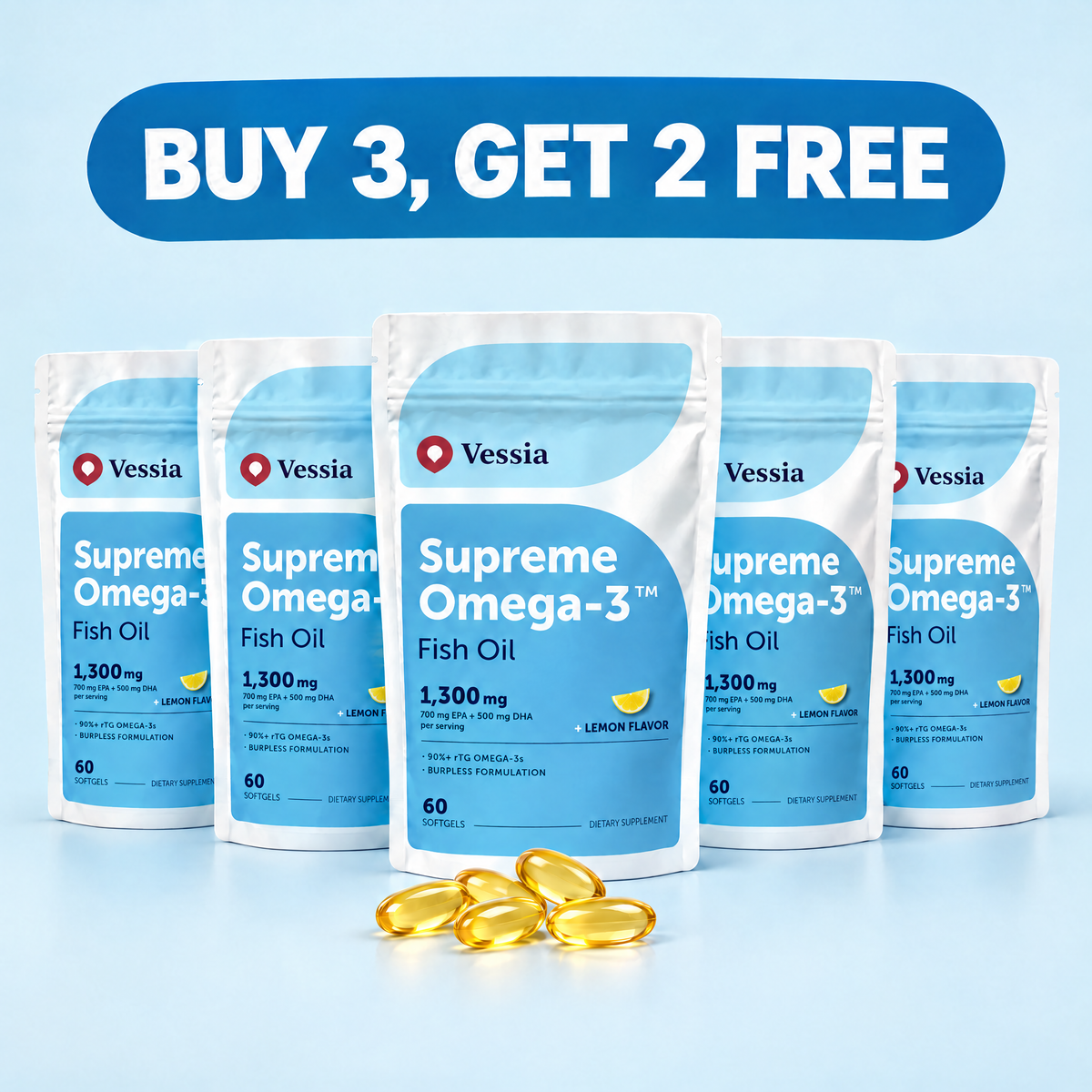 Vessia Supreme Omega-3 Fish Oil