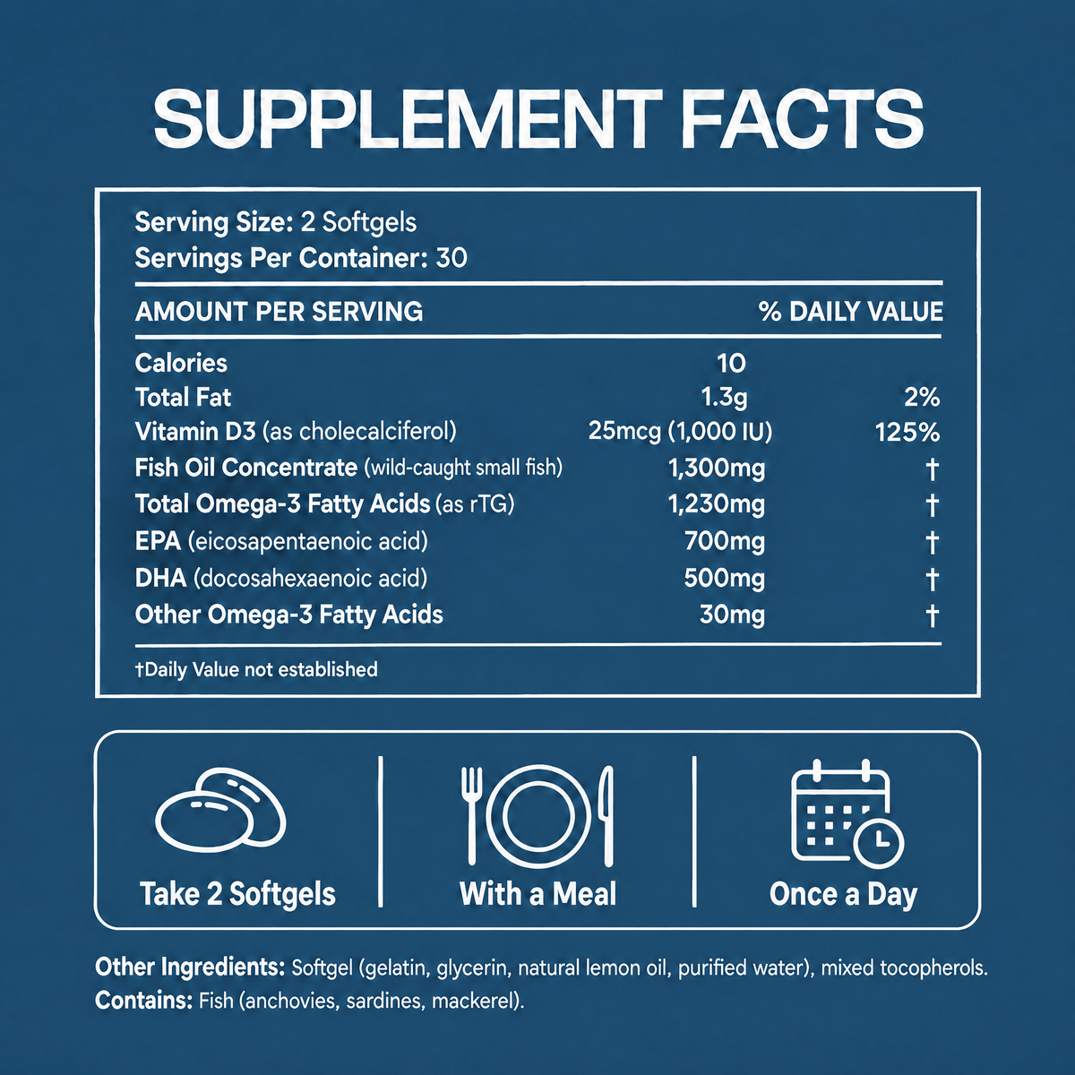 Vessia Supreme Omega-3 Fish Oil