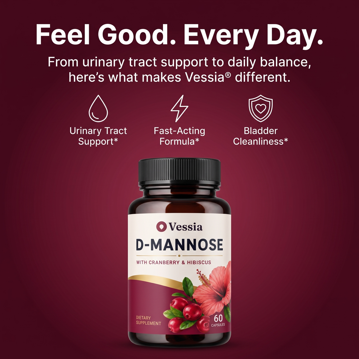 Vessia D-Mannose + Cranberry – afbeelding 5