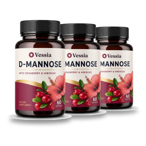 Vessia D-Mannose + Cranberry – 3 potten