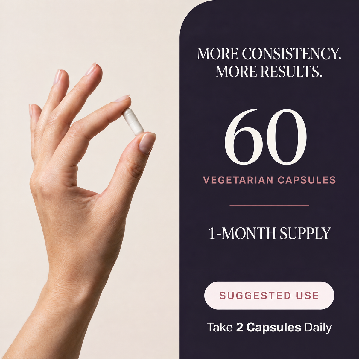 60 vegetarische capsules, voorraad voor 1 maand, 2 capsules per dag