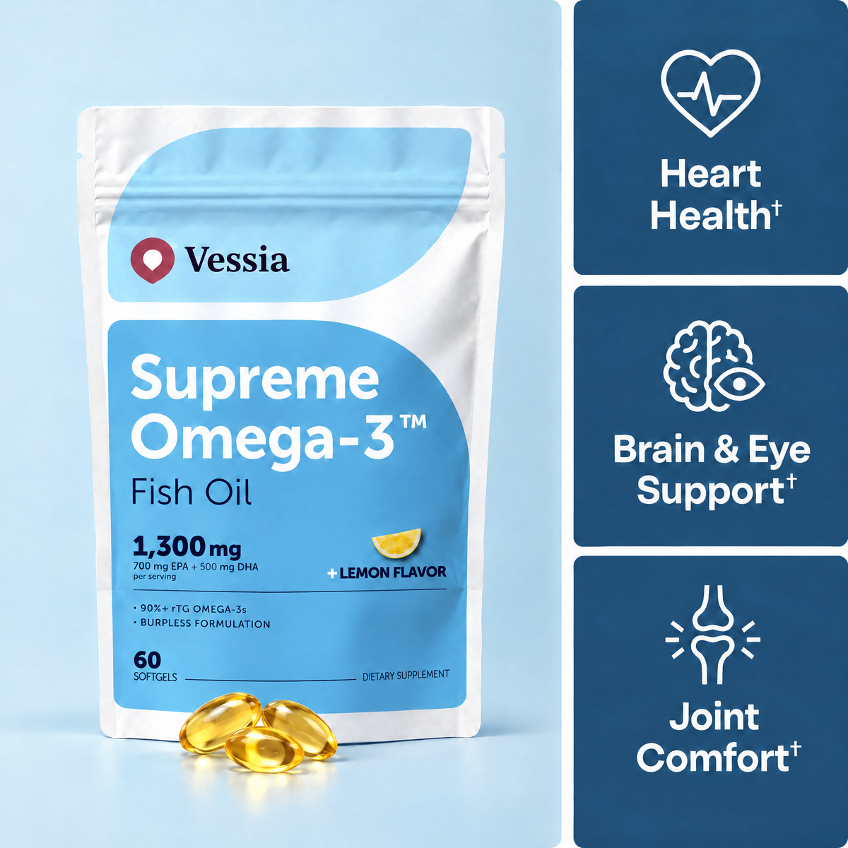 Vessia Supreme Omega-3 Fish Oil